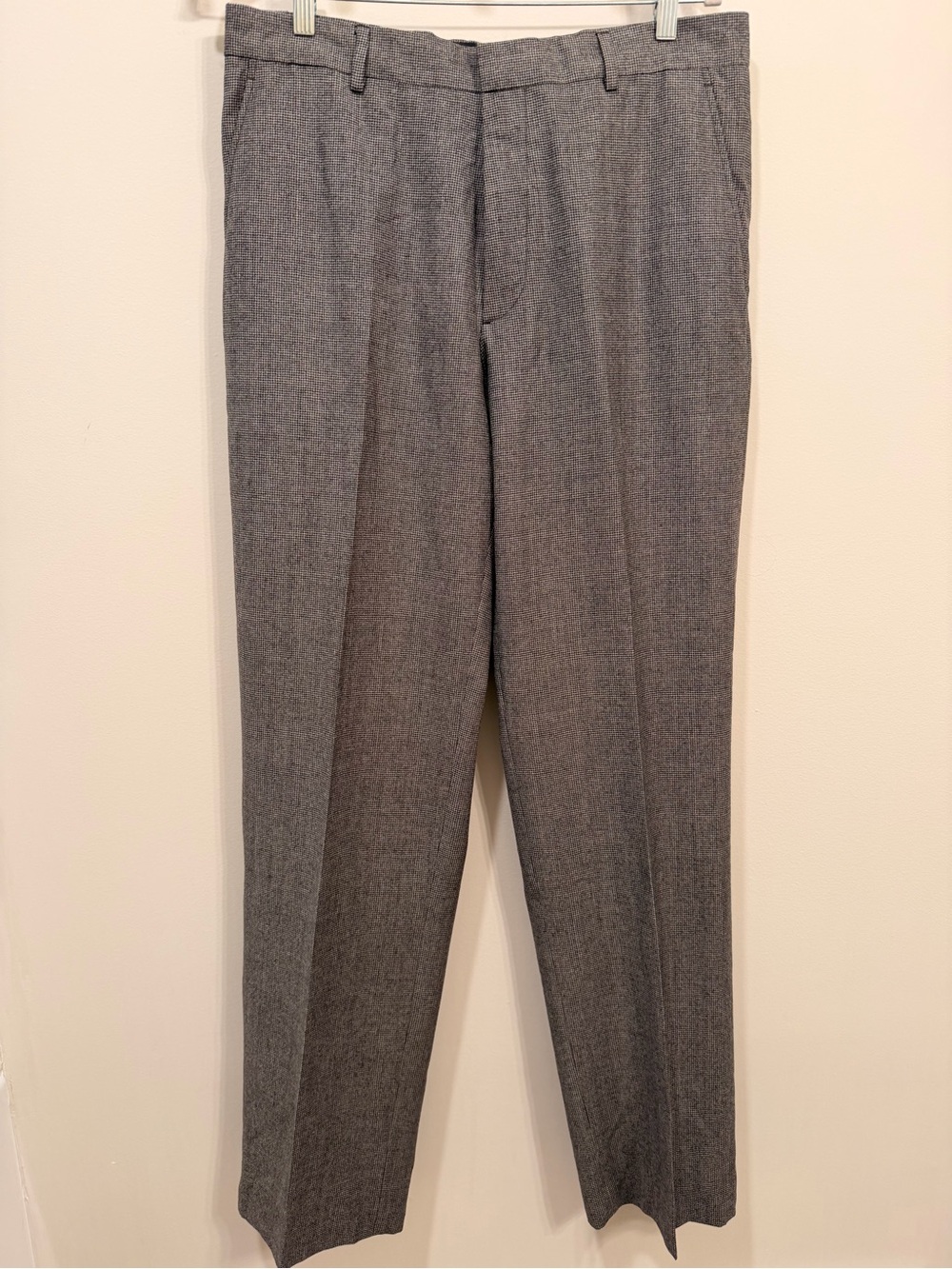 Banana Republic Men's 100% Wool Dress Pants 34/34 gray Houndstooth